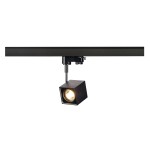 SLV 152320 ALTRA DICE TRACK, Spot für Hochvolt-Stromschiene 3Phasen, QPAR51, eckig, schwarz, max. 50 W, inkl. 3Phasen-Adapter 