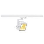SLV 152751 EURO CUBE, Spot für Hochvolt-Stromschiene 3Phasen, LED, 3000 K, weiß, 60°, inkl. 3Phasen-Adapter 