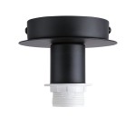 SLV 155550 FENDA, Deckenleuchte, Deckenrosette, A60, schwarz, ohne Schirm, max. 60 W 