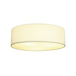 SLV 156051 TENORA, Deckenleuchte, TC-(D,H,T,Q)SE, rund, Schirm weiß Ø/H 50/15 cm, max. 3x23 W 