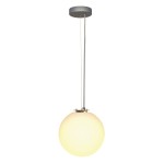 SLV 165390 ROTOBALL 25, Pendelleuchte, TC-(D,H,T,Q)SE, silbergrau/weiß, Ø 25 cm, max. 24 W 