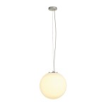 SLV 165410 ROTOBALL 40, Pendelleuchte, TC-(D,H,T,Q)SE, silbergrau/weiß, Ø 40 cm, max. 24 W 