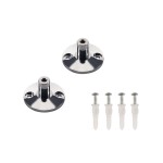 SLV 186302 TENSEO WANDHALTER, für Niedervolt-Seilsystem, chrom, 2 Stück, 3 cm 