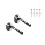 SLV 186312 TENSEO WANDHALTER, für Niedervolt-Seilsystem, chrom, 2 Stück, 10 cm 