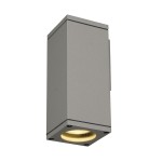 SLV 229524 THEO, Outdoor Wandleuchte, QPAR51, eckig, silbergrau, max. 35 W 