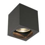 SLV 229555 BIG THEO, Outdoor Deckenleuchte, QPAR111, IP44, eckig, anthrazit, max. 75 W 