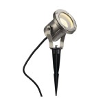 SLV 229740 NAUTILUS 10, Outdoor Spiessleuchte, QPAR51, IP55, edelstahl, max. 25 W, inkl. 1,5 m Kabel und Stecker 