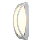 SLV 230444 MERIDIAN, Outdoor Wand- und Deckenleuchte, TC-(D,H,T,Q)SE, IP54, silbergrau, max. 25 W 