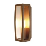 SLV 230657 MERIDIAN BOX, Outdoor Wandleuchte, TC-(D,H,T,Q)SE, rost, max. 25 W, klarer Kunststoff 