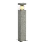SLV 231411 ARROCK GRANITE 70, Outdoor Standleuchte, TC-(D,H,T,Q)SE, IP44, eckig, salt & pepper, Granit, L/B/H 12/12/70 cm, max. 15 W 
