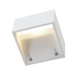 SLV 232101 LOGS, Outdoor Wandleuchte, LED, 3000 K, IP44, eckig, weiß, 8 W 