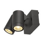 SLV 233255 HELIA, Outdoor Wandleuchte, zweiflammig, LED, 3000 K, IP55, anthrazit, schwenkbar, 2x8 W 