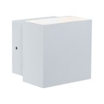 Paulmann 180.03 LED Wandleuchte Cybo IP65 eckig 100x100mm 2700K 2x3,5W 355lm / 355lm 230V Weiß Aluminium 