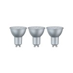 Paulmann 284.30 Standard 230V LED Reflektor GU10 3er-Pack 3x425lm 3x6,5W 2700K Alu 