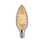 Paulmann 287.09 Vintage Edition Standard 230V LED Kerze E14 gedrehtes Glas 430lm 4,7W 2500K dimmbar Gold 