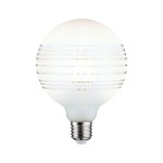 Paulmann 287.44 LED G125 Ringspiegel Weiß matt liniert E27 2700K dimmbar 