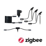 Paulmann 5029 Plug & Shine Bundle Smart Home Zigbee 3.0 LED Gartenstrahler Plantini IP65 3000K 3x2W 21VA Anthrazit 