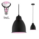 Paulmann 5116 Neordic Bundle Pendelleuchte Hilla + LED Reflektor E27 Schwarz dimmbar Metall / 230V 200lm 6,5W 1300K 
