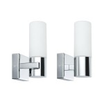 Paulmann 703.54 Spiegelleuchte Gemini IP44 E14 230V max. 2x20W dimmbar Chrom#Satin 