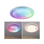 Paulmann 705.46 LED Deckenleuchte Rainbow mit Regenbogeneffekt RGBW+ 1600lm 230V 22W dimmbar Chrom#Weiß 
