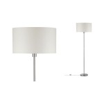 Paulmann 709.22 Stehleuchte Tessa E27 max. 60W Creme#Eisen gebürstet Metall#Stoff 