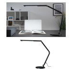 Paulmann 789.12 LED Schreibtischleuchte 3-Step-Dim FlexBar White Switch 700lm 9,5W Schwarz 