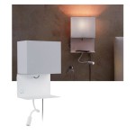 Paulmann 789.13 Wandleuchte mit Ablage Merani E27 3000K 120lm 230V 2,5W dimmbar Grau#Weiß 