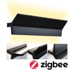 Paulmann 795.11 LED Wandleuchte Smart Home Zigbee 3.0 Stine Tunable White 1400lm / 410lm 230V 13W dimmbar Schwarz matt 