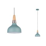Paulmann 796.52 Neordic Pendelleuchte Juna E14 max. 20W Softgrün#Kupfer#Holz dimmbar Metall#Holz 