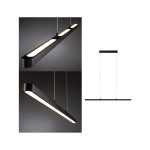 Paulmann 796.93 LED Pendelleuchte Lento 2700K 1800lm 42W Schwarz dimmbar 