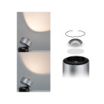 Paulmann 797.18 LED Tischleuchte Aldan 2700K 200lm 3,5W Schwarz#Alu gebürstet 