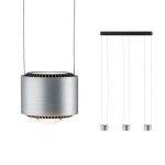 Paulmann 797.20 LED Pendelleuchte Aldan 2700K 450lm / 450lm 3x4,8 / 3x4,4W Schwarz#Alu gebürstet dimmbar 