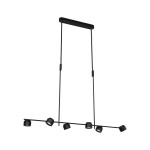Paulmann 797.74 LED Pendelleuchte 3-Step-Dim Puric Pane Effect Effect 2700K 600lm / 400lm 6x6,5 / 4,5W Schwarz dimmbar 