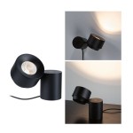 Paulmann 797.76 LED Tischleuchte 3-Step-Dim Puric Pane 2700K 300lm 3W Schwarz 