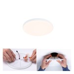 Paulmann 799.39 VariFit LED Einbaupanel Veluna Edge IP44 rund 120mm 8,5W 650lm 3000K Weiß 