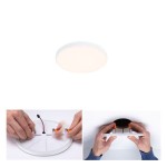 Paulmann 799.44 VariFit LED Einbaupanel Veluna Edge IP44 rund 90mm 6W 450lm 3000K Weiß dimmbar 