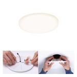 Paulmann 923.88 VariFit LED Einbaupanel Veluna IP44 rund 125mm 8,5W 700lm 3000K Satin 