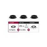 Paulmann 924.87 Einbauleuchte Choose Basisset schwenkbar rund 84mm 50° max. 3x10W 230V dimmbar Schwarz matt 