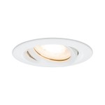 Paulmann 928.97 LED Einbauleuchte Nova Plus Einzelleuchte schwenkbar IP65 rund 93mm 30° GU10 7W 460lm 230V dimmbar 2700K Weiß matt 