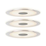 Paulmann 929.17 Premium LED Einbauleuchte Whirl Basisset rund 150mm 3x6W 3x450lm 230V dimmbar 3000K Alu gedreht#Satin 