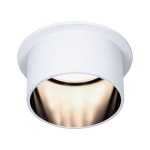 Paulmann 933.76 LED Einbauleuchte 3-Step-Dim Gil Coin IP44 rund 68mm Coin 6W 470lm 230V dimmbar 2700K Weiß matt#Schwarz matt 