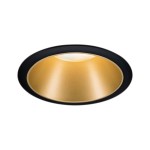 Paulmann 933.95 Einbauleuchte Cole rund 88mm GU10 max. 10W 230V dimmbar Schwarz#Gold matt 