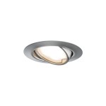 Paulmann 934.14 LED Einbauleuchte Base Coin Einzelleuchte schwenkbar rund 90mm 20° Coin 5W 370lm 230V 3000K Eisen gebürstet 