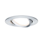 Paulmann 934.50 LED Einbauleuchte Nova Coin Einzelleuchte schwenkbar rund 84mm 50° Coin 6W 470lm 230V 2700K Alu gedreht 