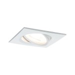 Paulmann 934.71 LED Einbauleuchte 3-Step-Dim Nova schwenkbar eckig 84x84mm 50° GU10 6,5W 460lm 230V dimmbar 2700K Weiß matt 