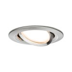 Paulmann 934.82 LED Einbauleuchte 3-Step-Dim Nova Coin schwenkbar rund 84mm 50° Coin 6W 470lm 230V dimmbar 2700K Eisen gebürstet 