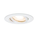 Paulmann 936.61 Einbauleuchte Nova Plus schwenkbar IP65 rund 93mm 30° GU5,3 / GU10 max. 35W 230/12V dimmbar Weiß matt 