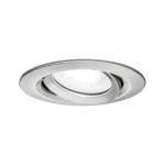 Paulmann 936.71 LED Einbauleuchte Nova Plus Einzelleuchte schwenkbar IP65 rund 93mm 30° GU10 6W 470lm 230V dimmbar 4000K Eisen gebürstet 