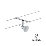 Paulmann 941.31 Seilsystem Sheela Einzelspot GU5,3 max. 10W dimmbar 12V Chrom matt#Opal 