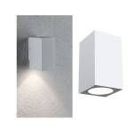 Paulmann 943.29 LED Wandleuchte Flame IP44 eckig 58x75mm 3000K 3,8W 320lm 230V Weiß Aluminium 